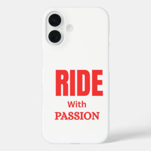 Funda iPhone 16 Montar Con Pasión – Tipografía Motivacional de Mot