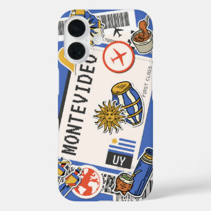 Funda iPhone 16 Montevideo Boarding Pass - Uruguay Travel
