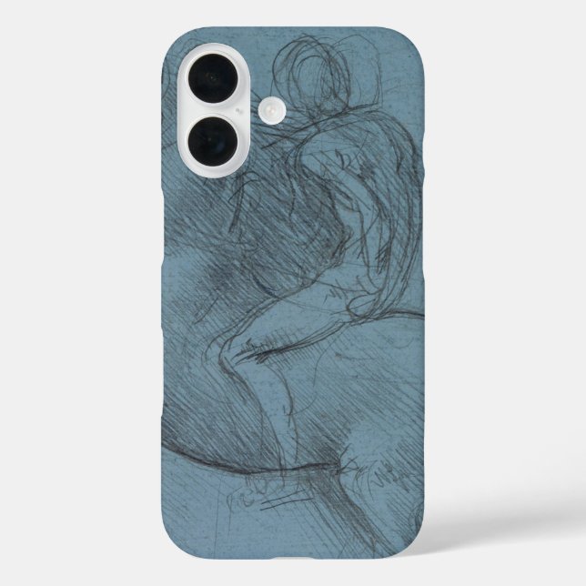 Funda iPhone 16 Monumento ecuestre (estudio) de Leonardo da Vinci (Reverso )