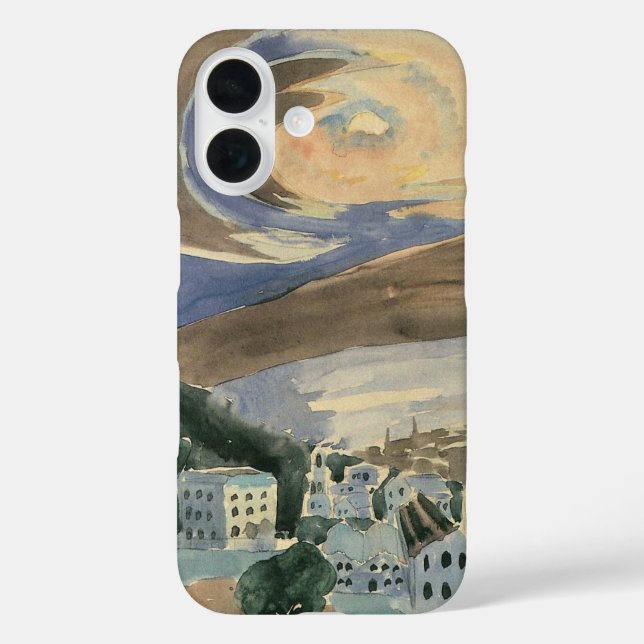 Funda iPhone 16 Moon Over Barcelona por Walter Gramatte (Reverso )