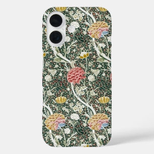 Funda iPhone 16 Morris Cray Vintage Flor de Floral Diseño Verde
