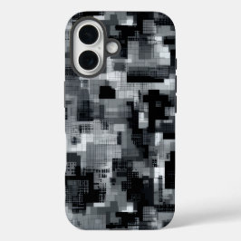Funda iPhone 16 Mosaico Matricial Monocromo