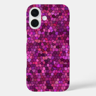 Funda iPhone 16 Mosaico Rosa Púrpura 