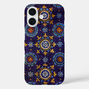 FUNDA iPhone 16 MOSAICOS DE RAVENNA BYZANTINE, ESTRELLAS, ESTAR AZ