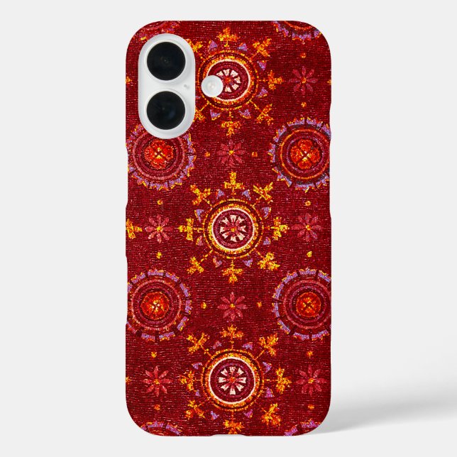 FUNDA iPhone 16 MOSAICOS DE RAVENNA BYZANTINE, ESTRELLAS, NOCHE DE (Reverso )