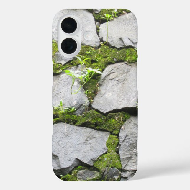 Funda iPhone 16 Mossy Rock Wall (Reverso )