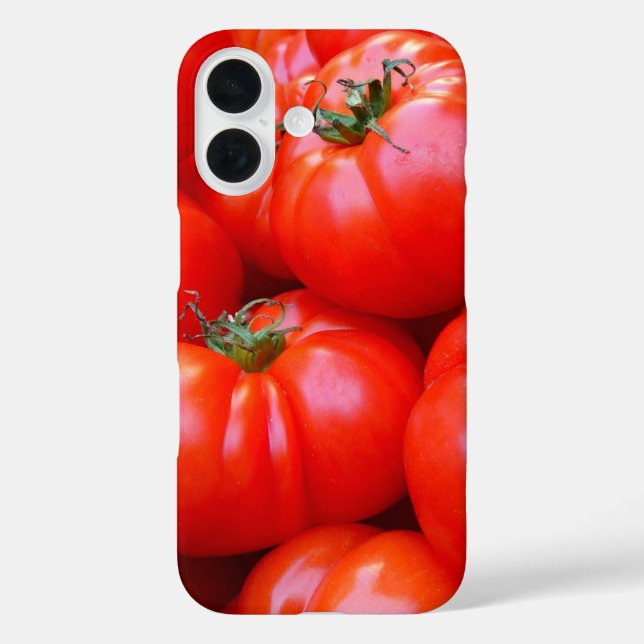 Funda iPhone 16 Muchos tomates rojos maduros (Reverso )