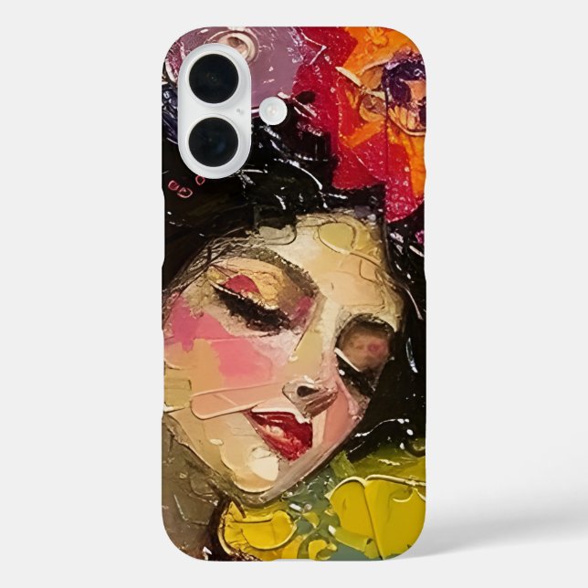 Funda iPhone 16 Mujer bendita en Kimono (Reverso )