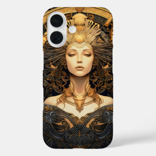 Funda iPhone 16 Mujer de oro Art Deco