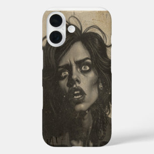 Funda iPhone 16 Mujer de Retro 80 con aspecto de disgustada