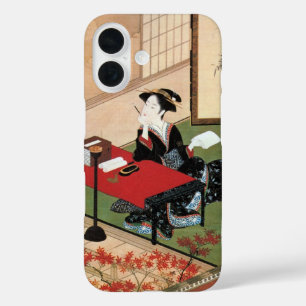 Funda iPhone 16 Mujer escribiendo una carta, Shunsho