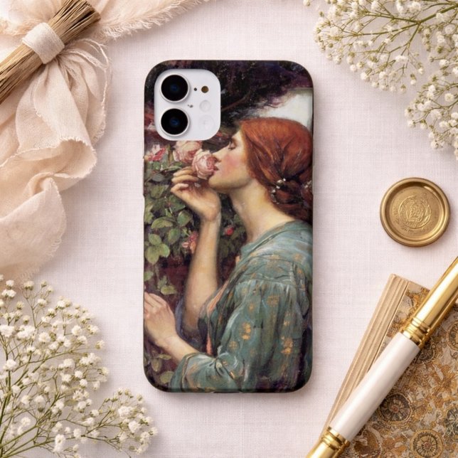 Funda iPhone 16 Mujer rosa Arte Nouveau prerrafaelita (Subido por el creador)