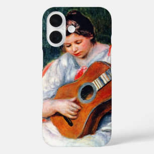 Funda iPhone 16 Mujer tocando la guitarra, de Pierre Renoir