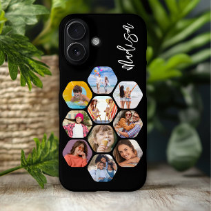 Funda iPhone 16 MultiCollage de fotos simple moderno personalizado