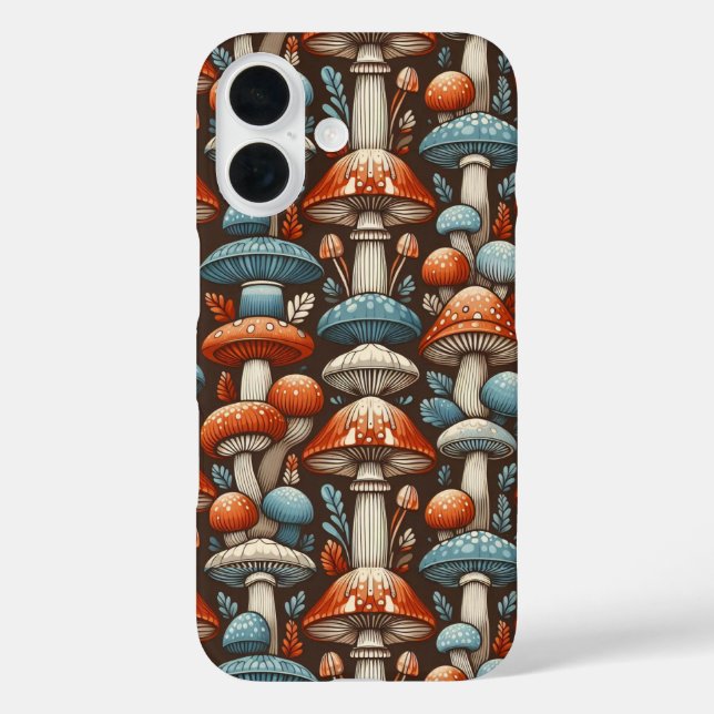 Funda iPhone 16 Mushrooms Americana (Reverso )