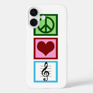 Funda iPhone 16 Música de amor de paz