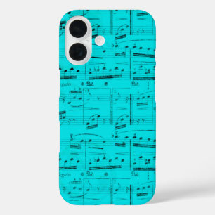 Funda iPhone 16 Música de hojas turquesas