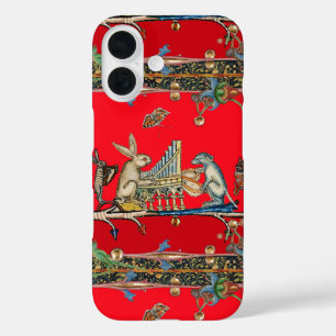 Funda iPhone 16 MÚSICA MEDIEVAL BESTIARIA DE HECHO, conejo, cacao