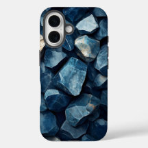 Mystic Blue Crystals Print Phone Case para iPhone