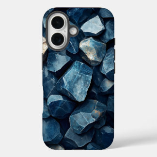Funda iPhone 16 Mystic Blue Crystals Print Phone Case para iPhone