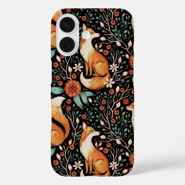 Funda iPhone 16 Mystical Woodland Fox with Moons and Moths (Reverso )