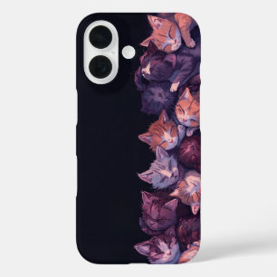 Funda iPhone 16 Napa de gato ensueño - Ilustracion gatito delicios