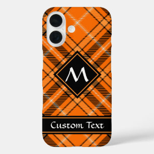 Funda iPhone 16 Naranja de Halloween Tartan