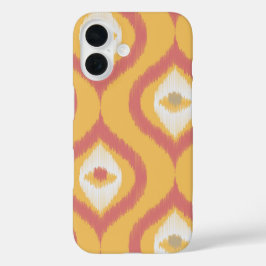 Funda iPhone 16 Naranja de Ogee de la serie Ikat