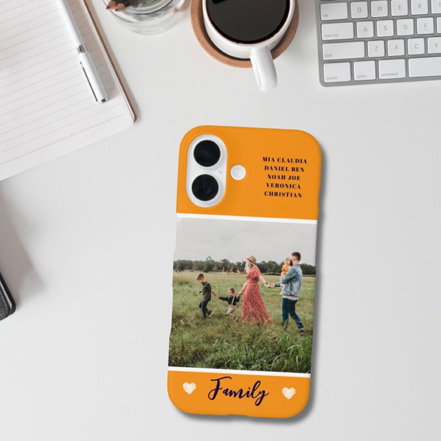 Funda iPhone 16 Naranja fotográfico moderno (Subido por el creador)