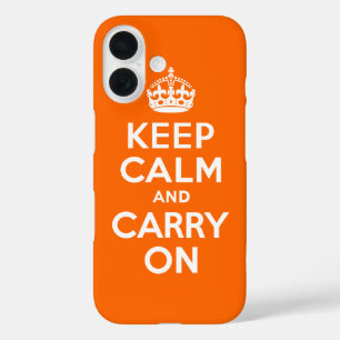 Funda iPhone 16 Naranja Mantener la calma y continuar