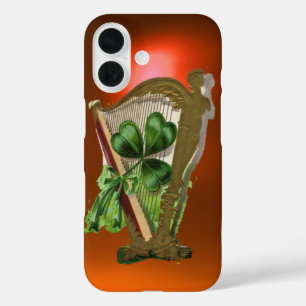 Funda iPhone 16 Naranja VERDE SHAMROCK HARP