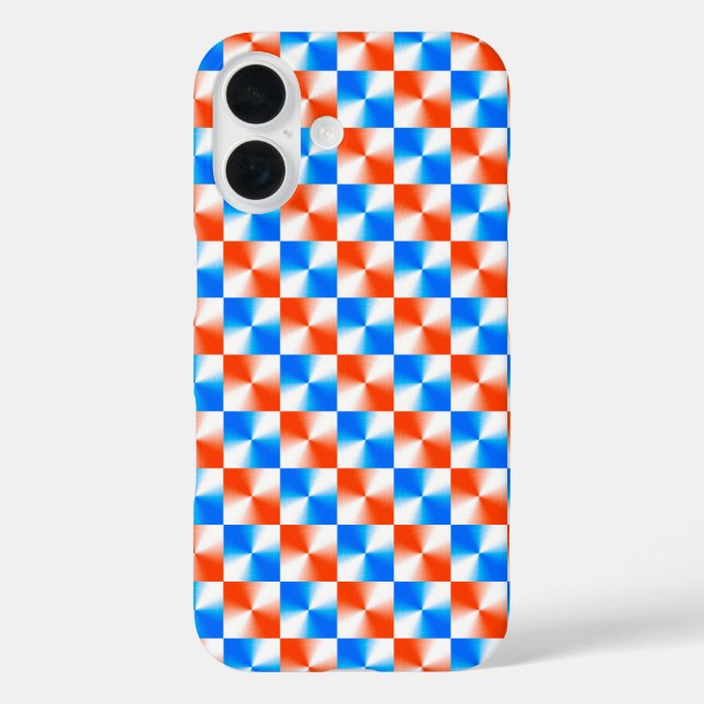 Funda iPhone 16 Naranja y azul (Reverso )