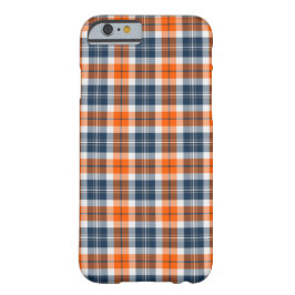 Funda iPhone 16 Naranja y Blue Sporty Plaid