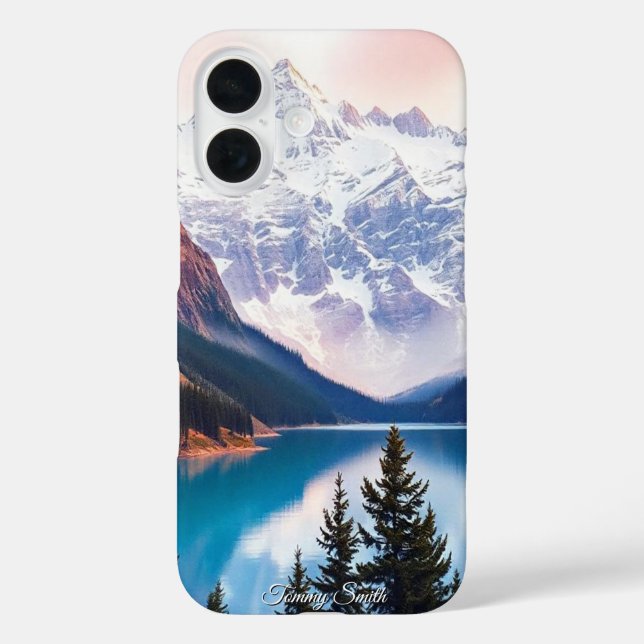 Funda iPhone 16 Naturaleza del Lago de Montaña (Reverso )