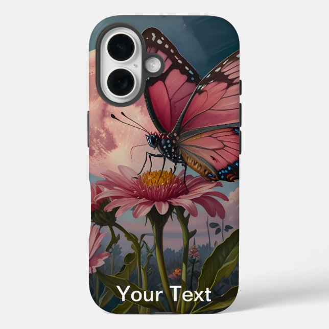 Funda iPhone 16 Naturaleza y vida silvestre de la mariposa de Otbo (Reverso )