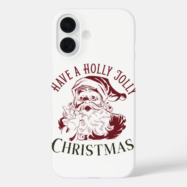 Funda iPhone 16 Navidad Vintage Alegre (Reverso )
