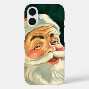 Funda iPhone 16 Navidad vintage, Santa Claus de Jolly Retro 50