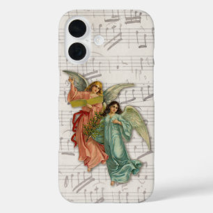 Funda iPhone 16 Navidades Angels Victorian - Música de hojas antig
