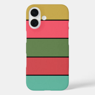 Funda iPhone 16 Navidades Color Verde Oro Rojo Sobre Papel Acuátic