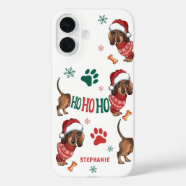 Funda iPhone 16 NAVIDADES de HO-HO-HO DACHSHUND