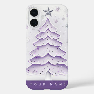 Funda iPhone 16 Navidades morados