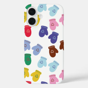 Funda iPhone 16 Navidades Pastel Cosy Guantes de Invierno