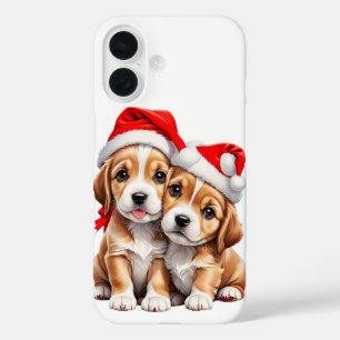Funda iPhone 16 Navidades Perros Cachorros