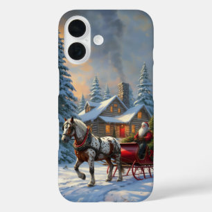 Funda iPhone 16 Navidades Sleigh Santa