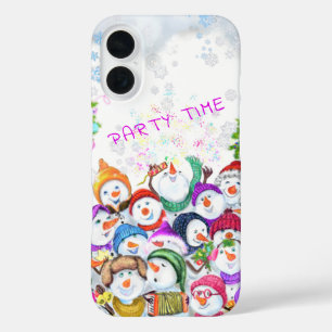 Funda iPhone 16 Navidades Snowmans Fiesta