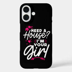 Funda iPhone 16 Necesito Una Casa Soy Tu Chica Inmobiliaria Casa C