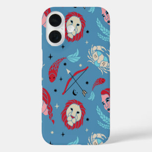 Funda iPhone 16 Negrita azul zodiaco
