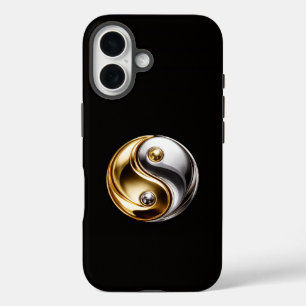 Funda iPhone 16 Negro 4 Luxe iPhone 16 Mate, Armonía Yin Yang