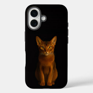 Funda iPhone 16 Negro 4 Luxe iPhone 16 Mate, Belleza Abisinia