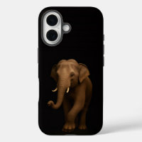 Negro 4 Luxe iPhone 16 Mate, Elefante Indio